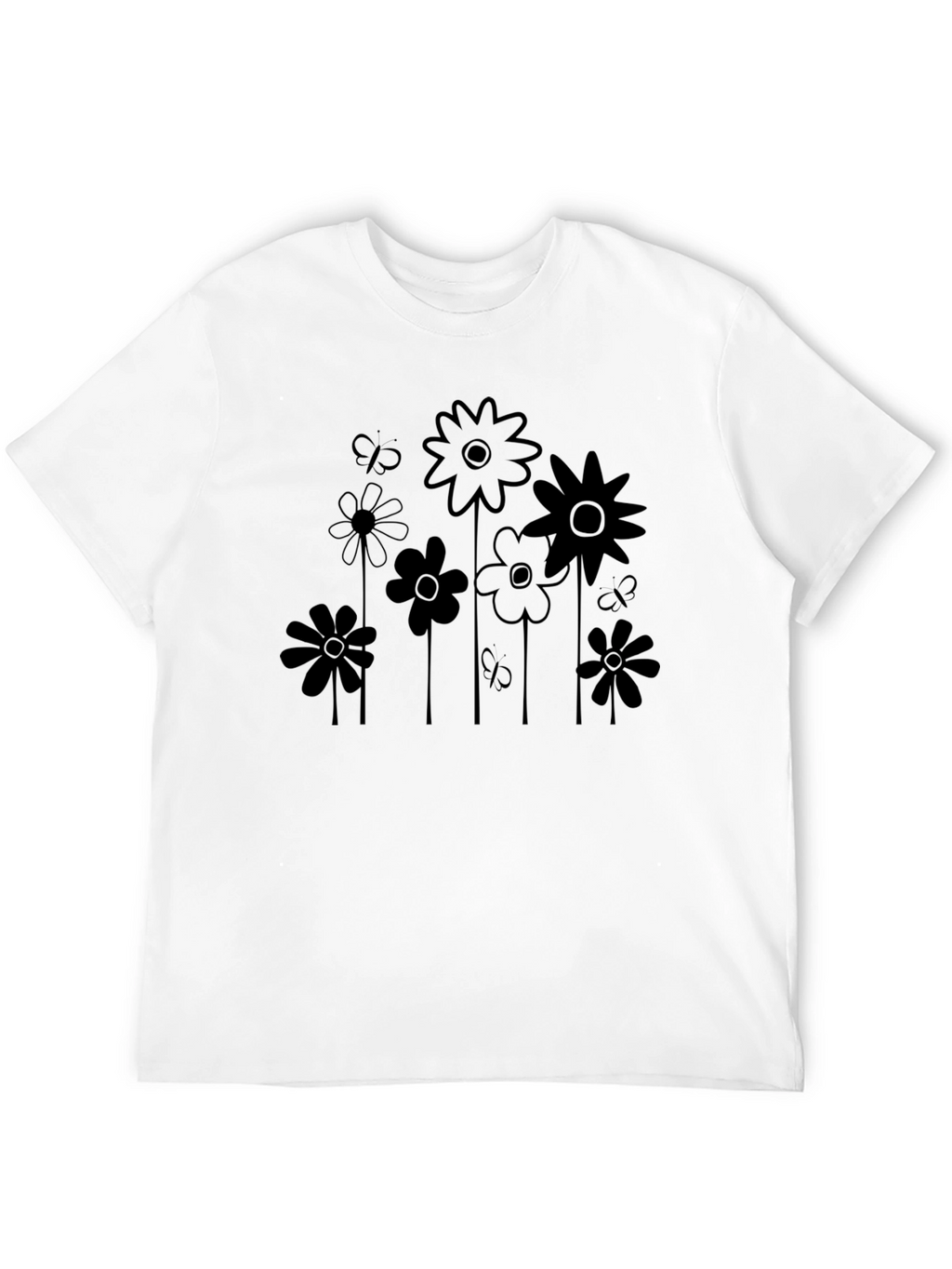 Black Floral Graphic Tee