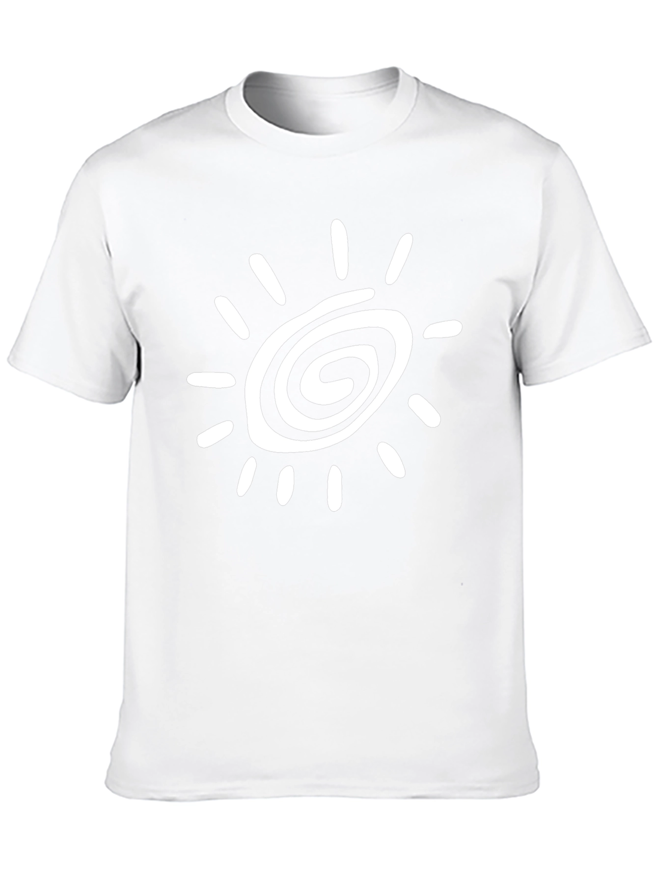 Abstract Sun Graphic Black T-Shirt