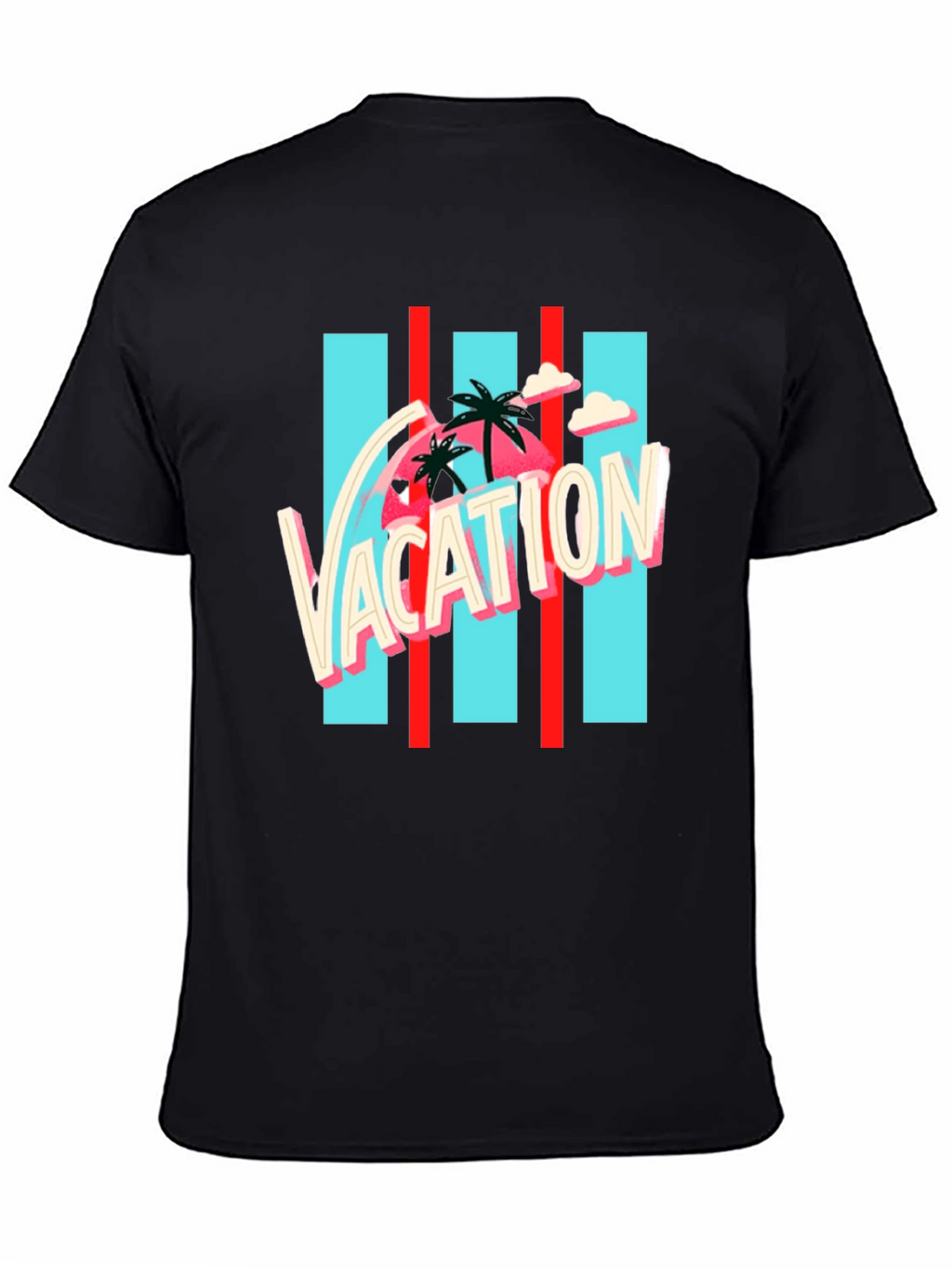 Vacation Graphic Tee - Retro Palm Design