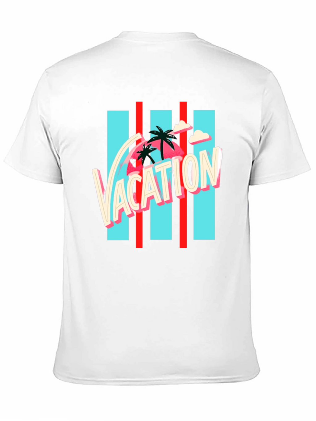 Vacation Graphic Tee - Retro Palm Design