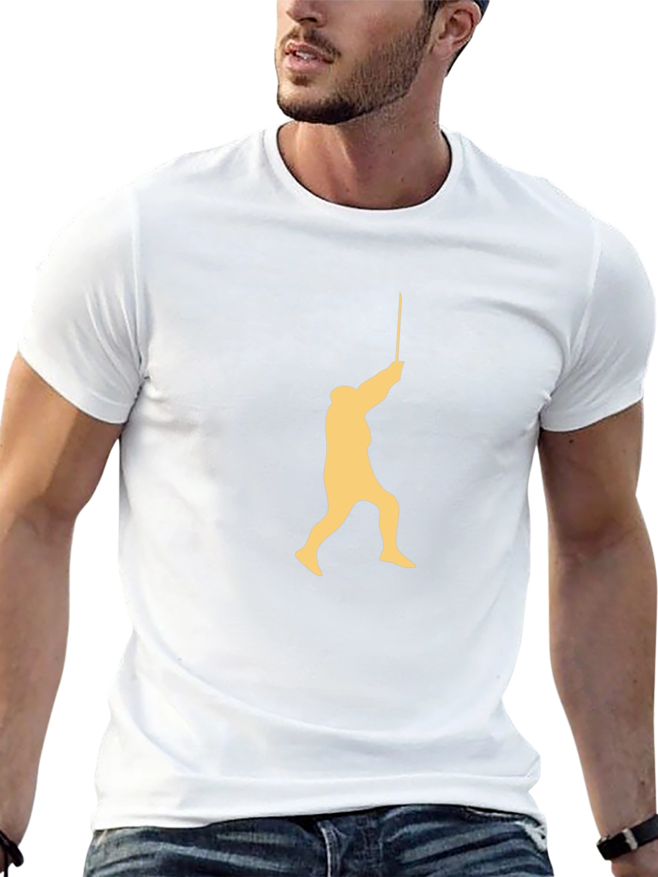 Fencing Silhouette Graphic Tee - Black
