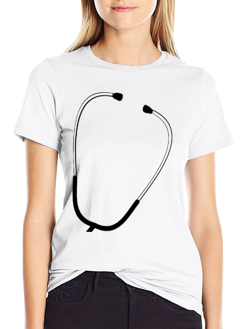 Stethoscope Graphic Black T-Shirt