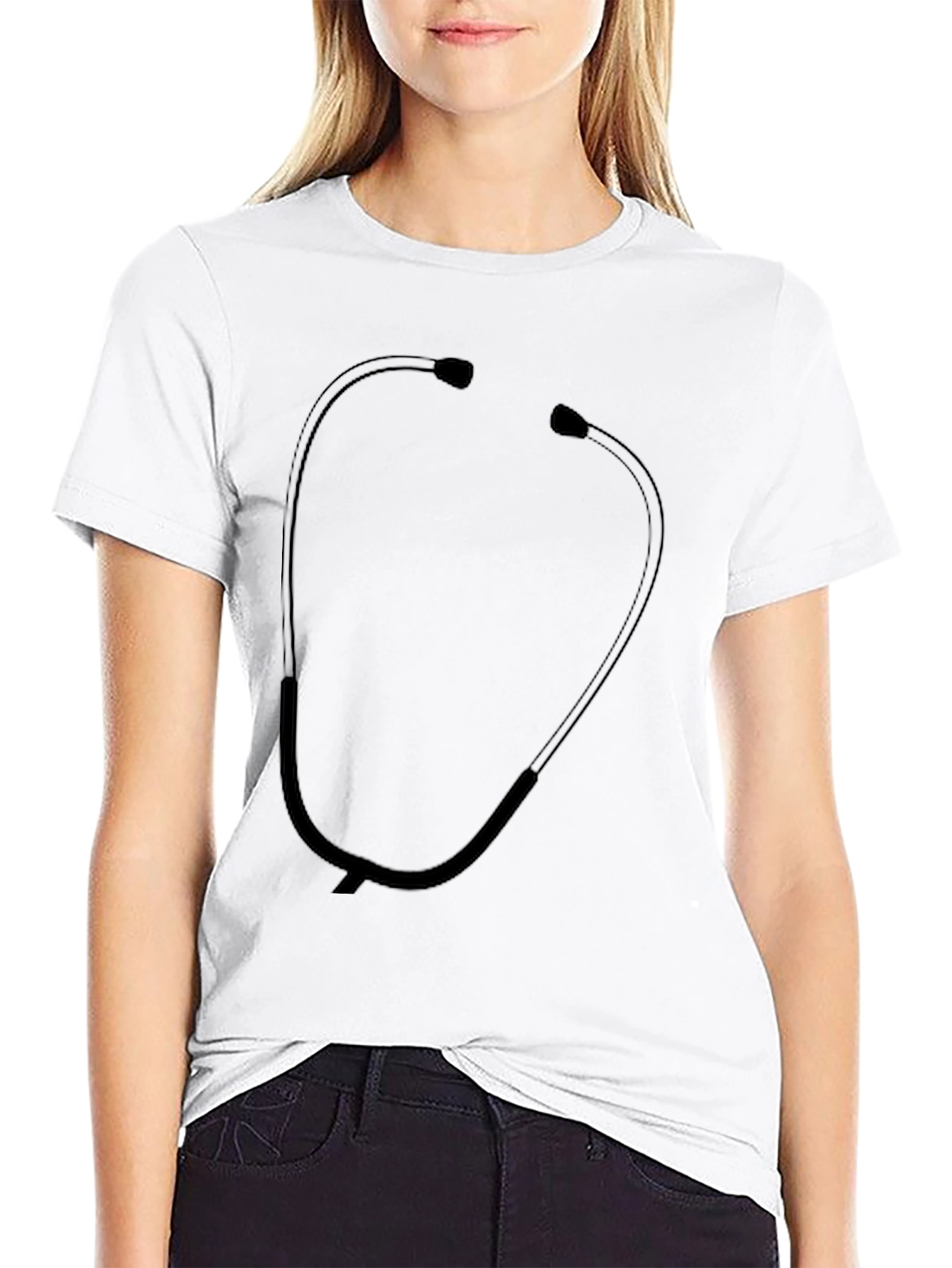 Stethoscope Graphic Black T-Shirt