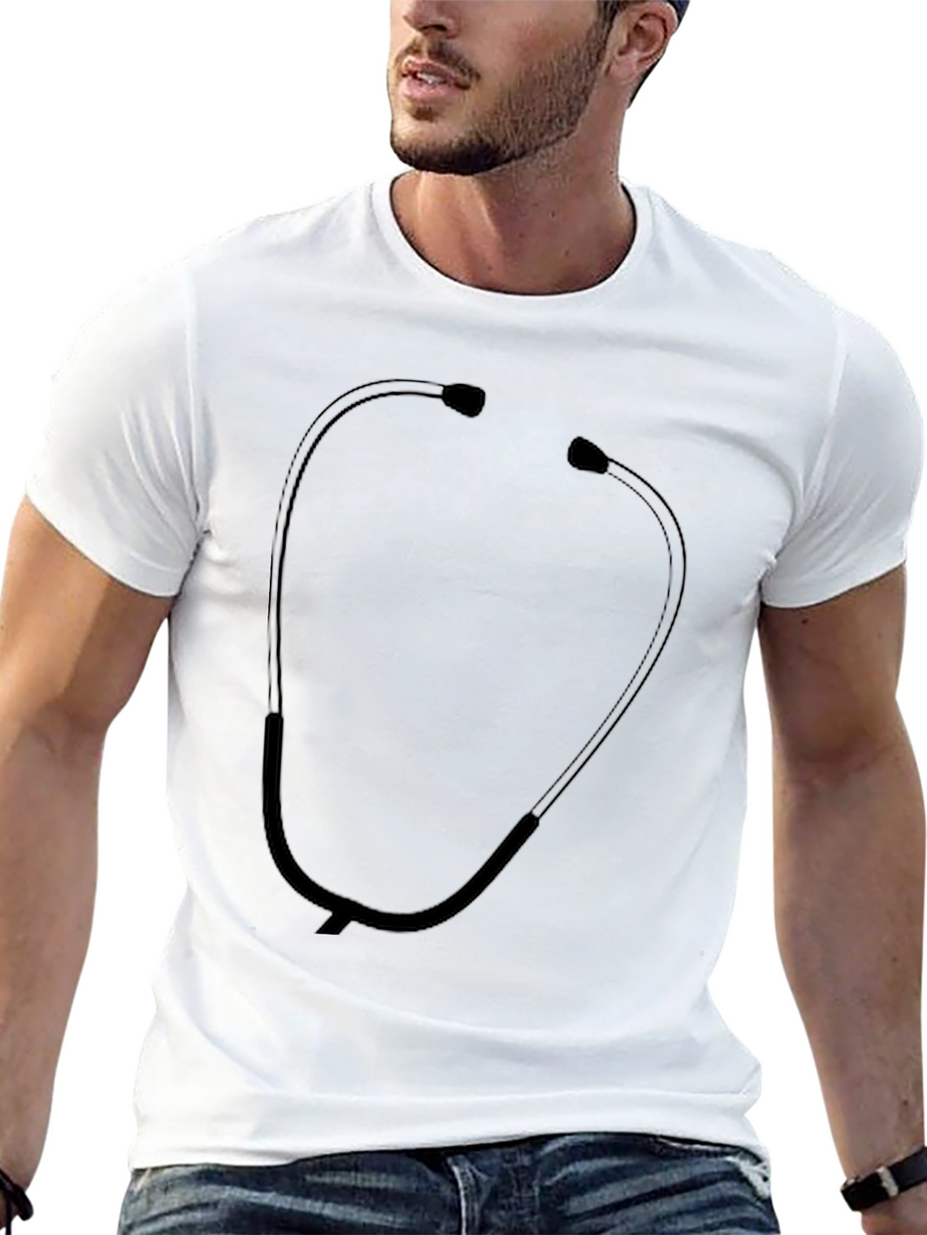 Stethoscope Graphic Black T-Shirt