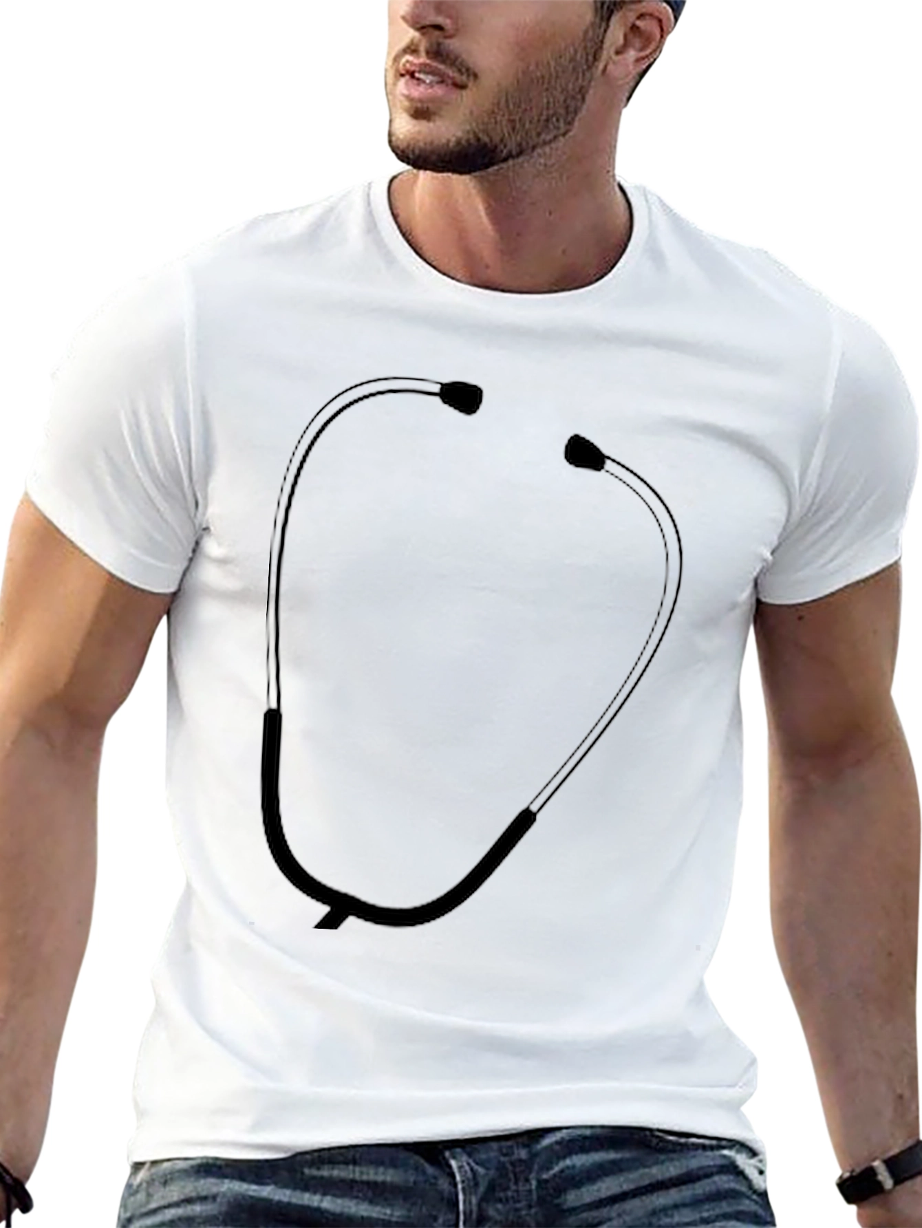 Stethoscope Graphic Black T-Shirt