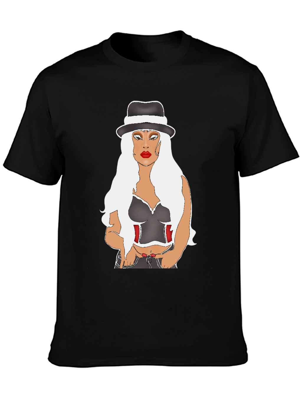 Stylish Graphic Tee: Classy Lady Design