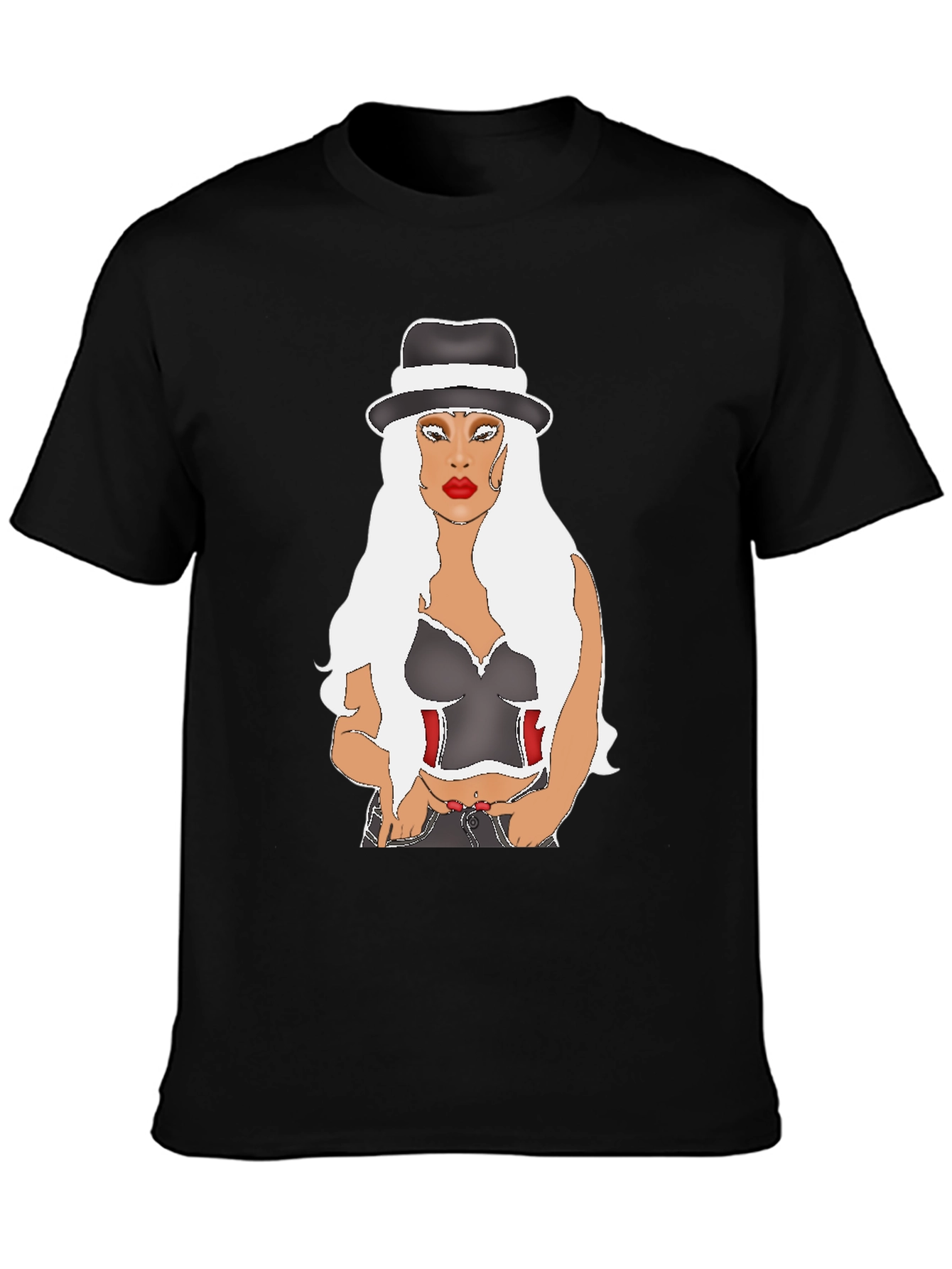 Stylish Graphic Tee: Classy Lady Design
