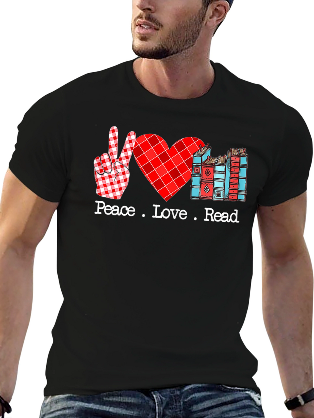 Peace Love Read Graphic Tee