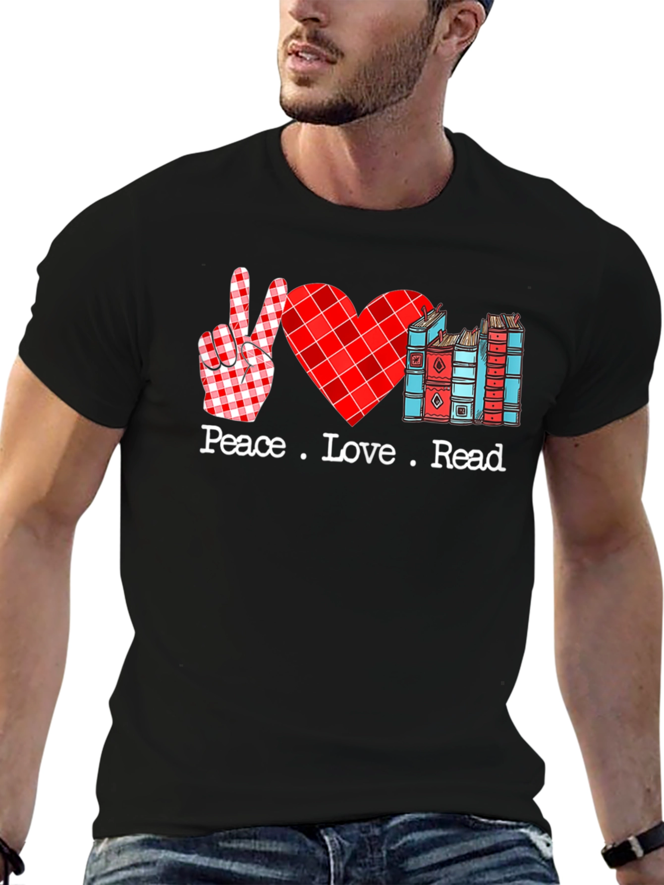 Peace Love Read Graphic Tee