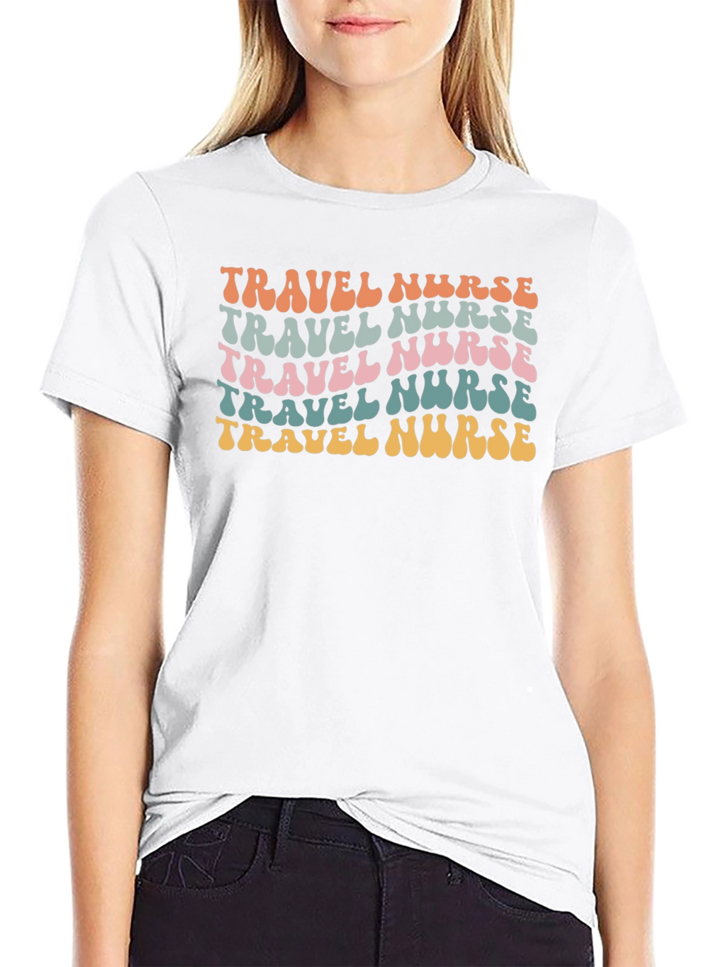 Retro Travel Nurse Graphic Tee
