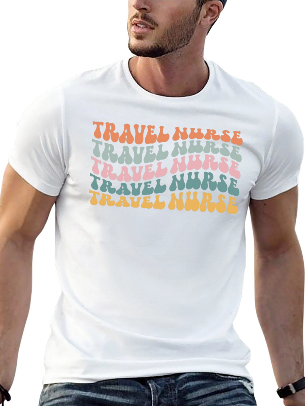 Retro Travel Nurse Graphic Tee