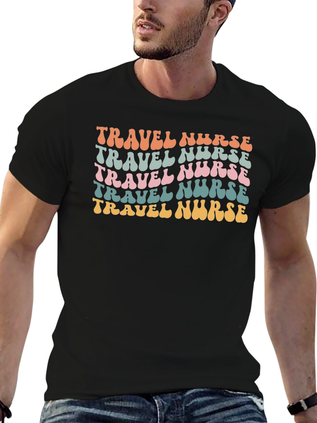 Retro Travel Nurse Graphic Tee