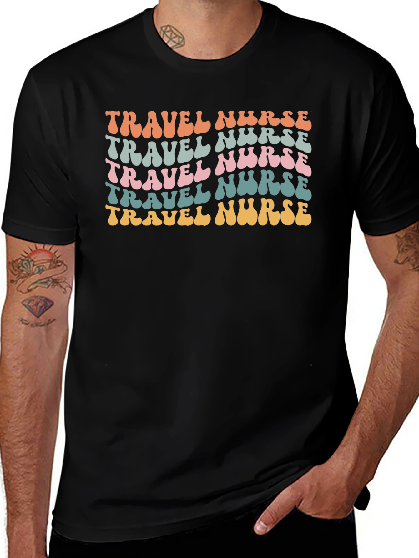 Retro Travel Nurse Graphic Tee