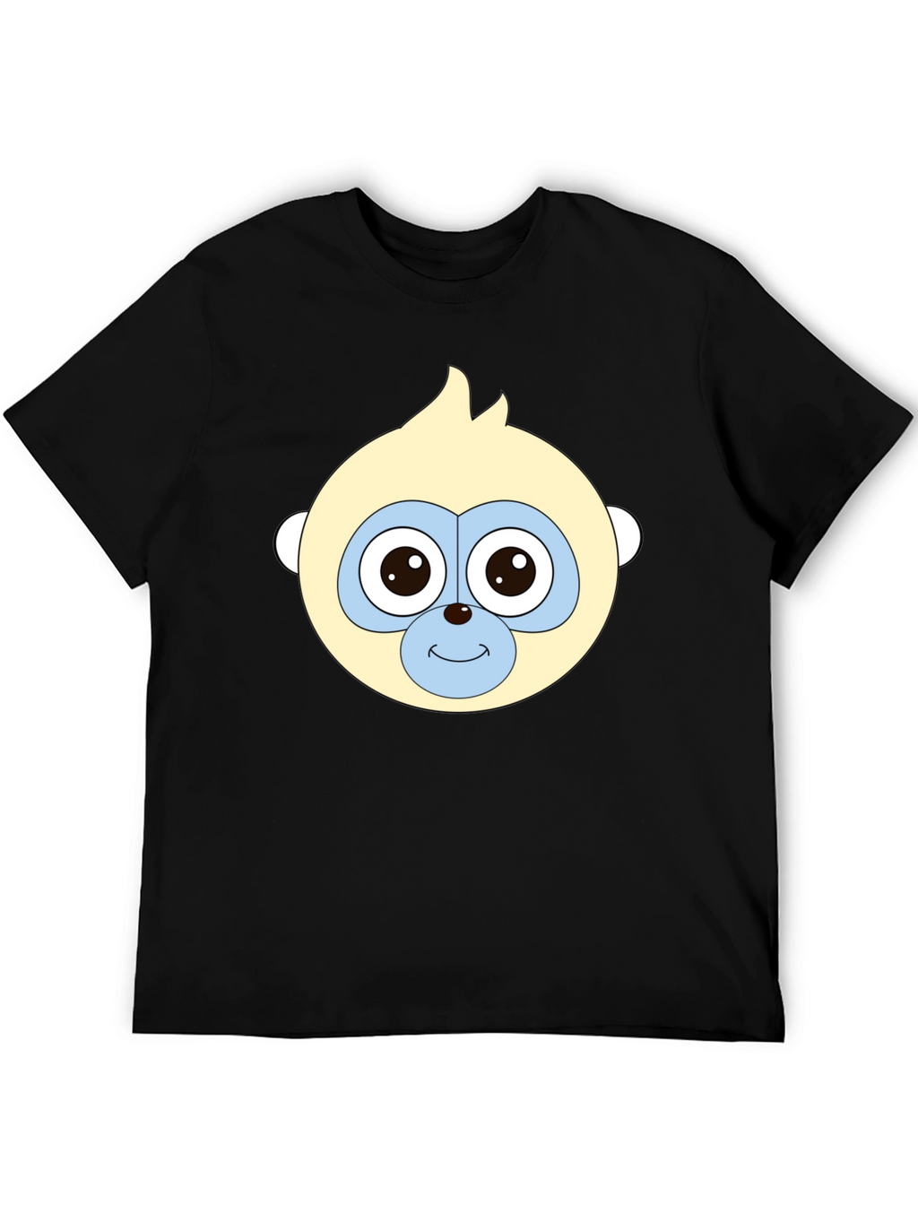 Funny Monkey Face Black T-Shirt