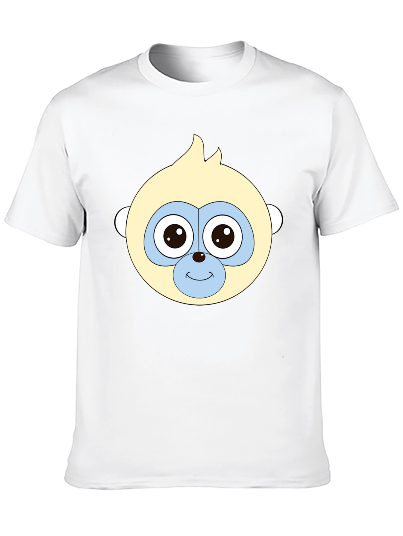 Funny Monkey Face Black T-Shirt