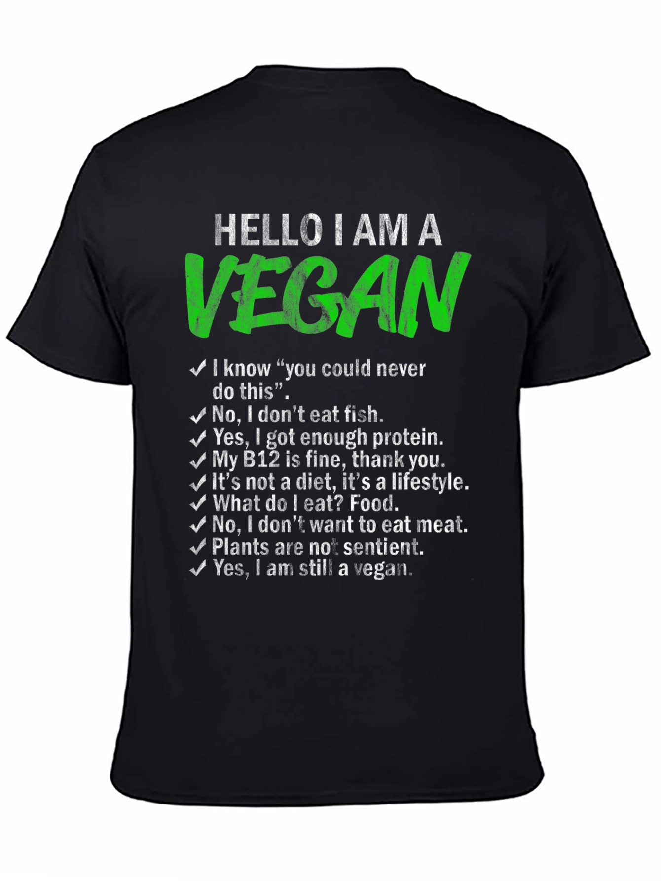Vegan T-Shirt - Hello I Am A Vegan