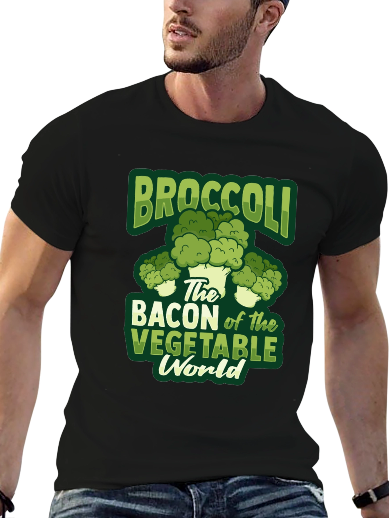 Broccoli Bacon Vegetable World T-Shirt