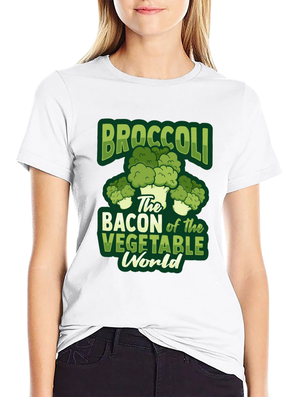 Broccoli Bacon Vegetable World T-Shirt