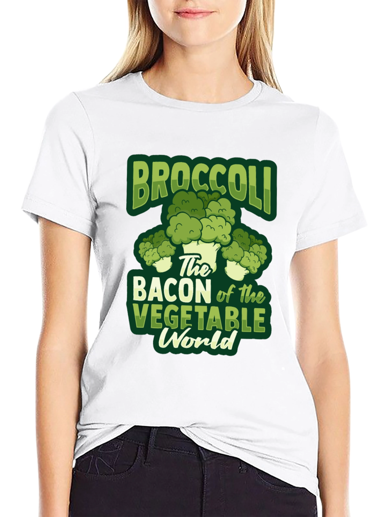 Broccoli Bacon Vegetable World T-Shirt