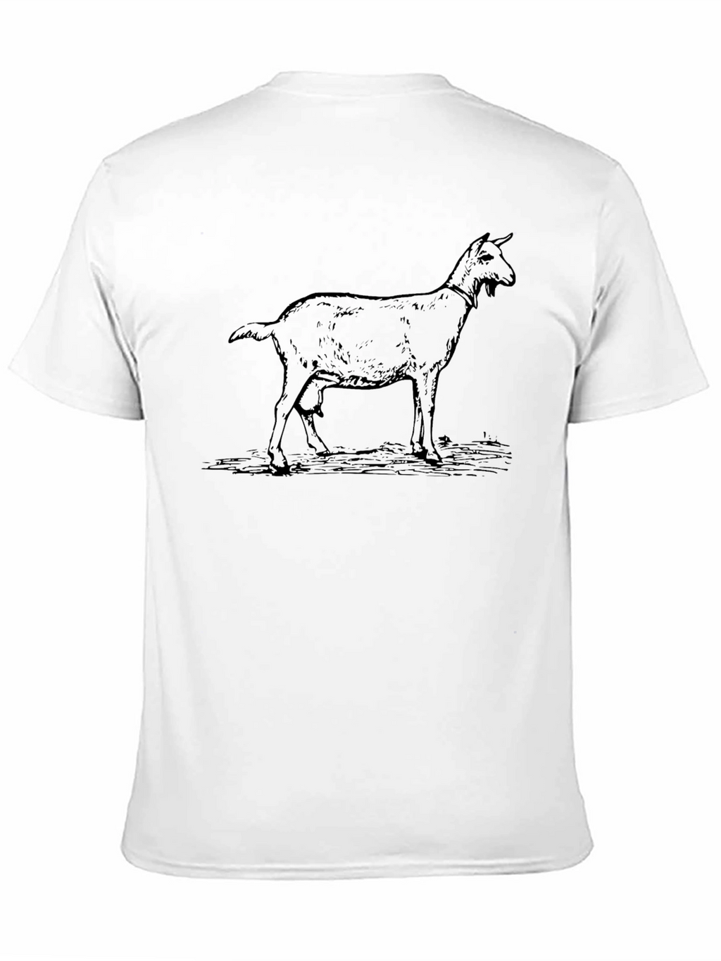 Goat Graphic T-Shirt - Black Crew Neck Tee