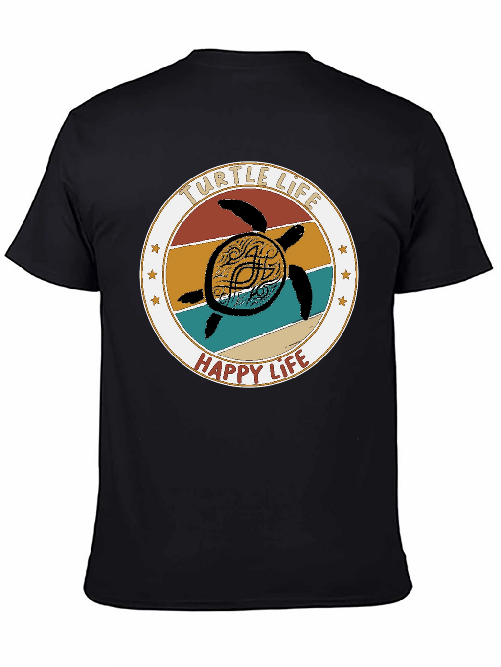 Turtle Life Happy Life Graphic T-Shirt