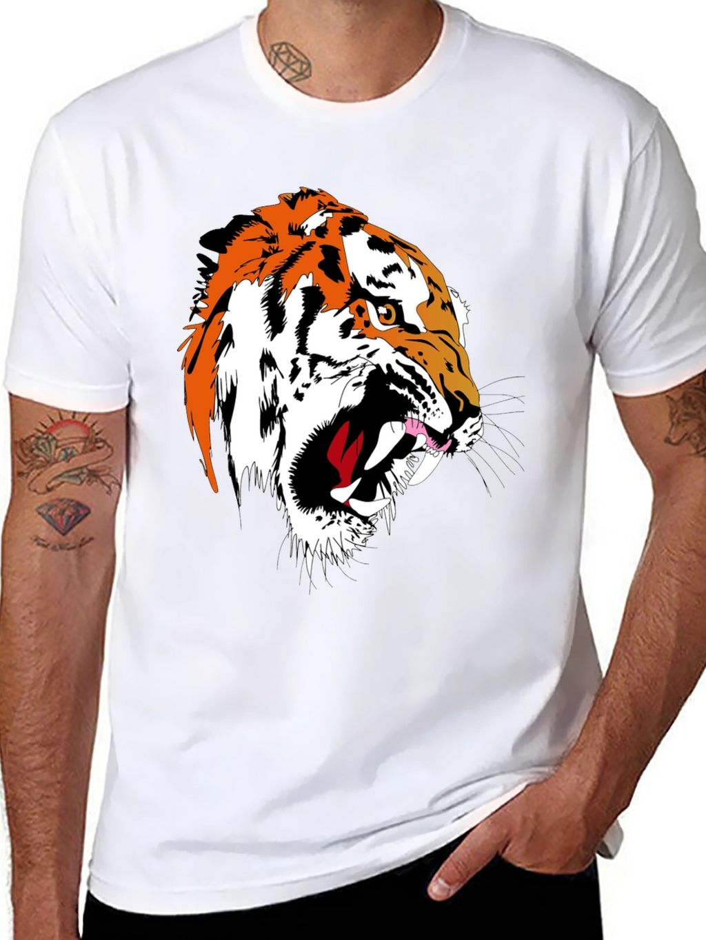 Tiger Graphic Tee - Fierce Black T-Shirt