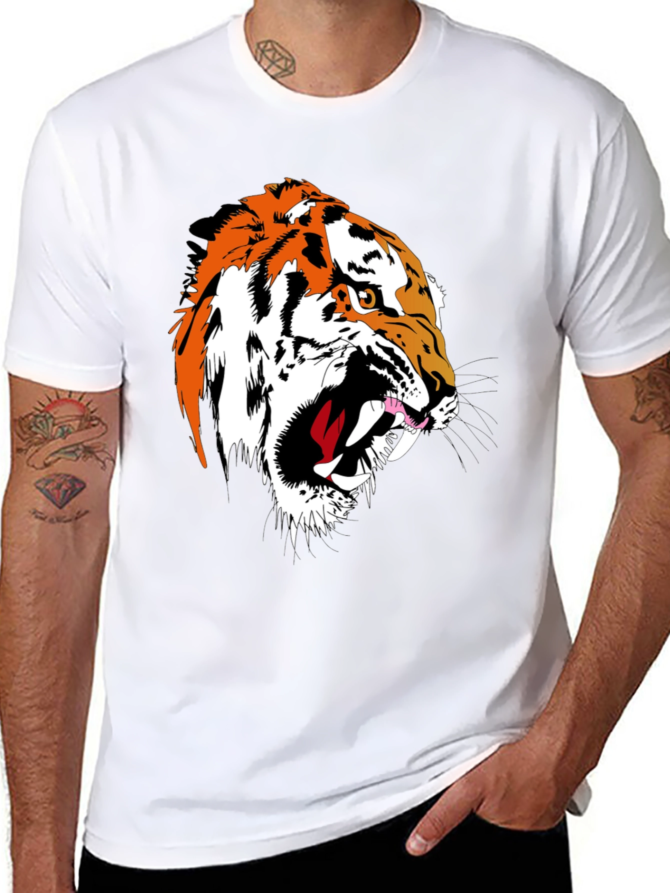 Tiger Graphic Tee - Fierce Black T-Shirt