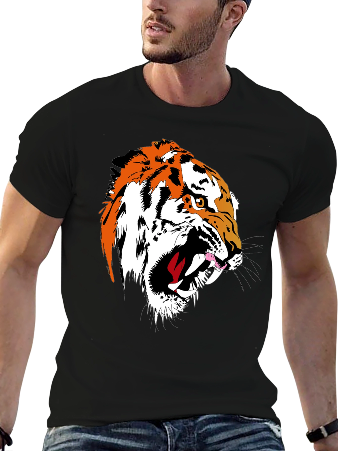 Tiger Graphic Tee - Fierce Black T-Shirt