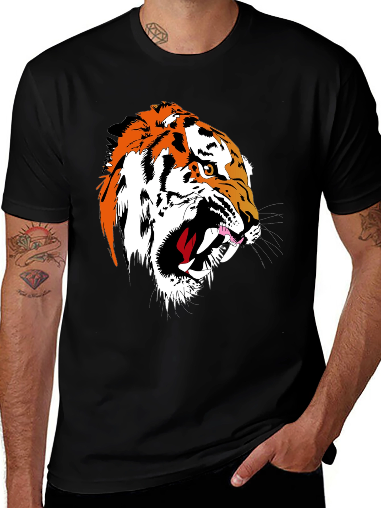 Tiger Graphic Tee - Fierce Black T-Shirt