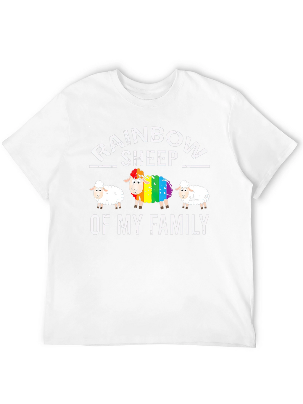 Rainbow Sheep Family T-Shirt Pride LGBT Tee