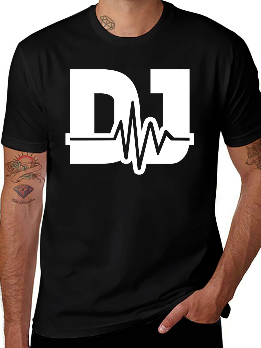 DJ Pulse Graphic Black T-Shirt