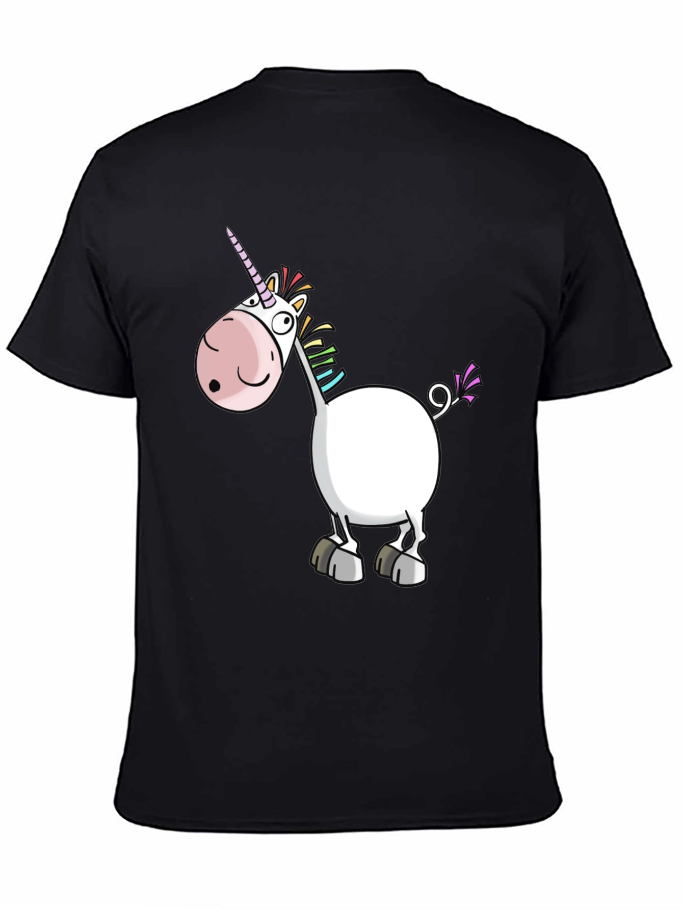 Funny Unicorn Graphic T-Shirt - Black Cotton Tee