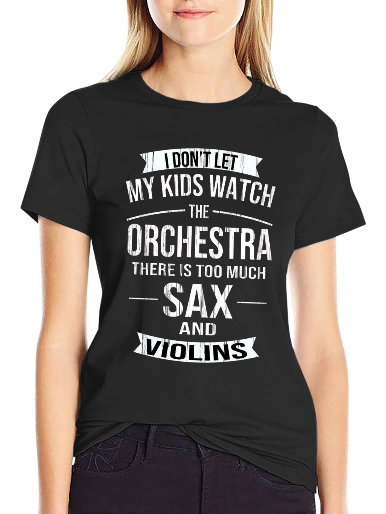 Funny Orchestra T-Shirt - Sax & Violins Humor