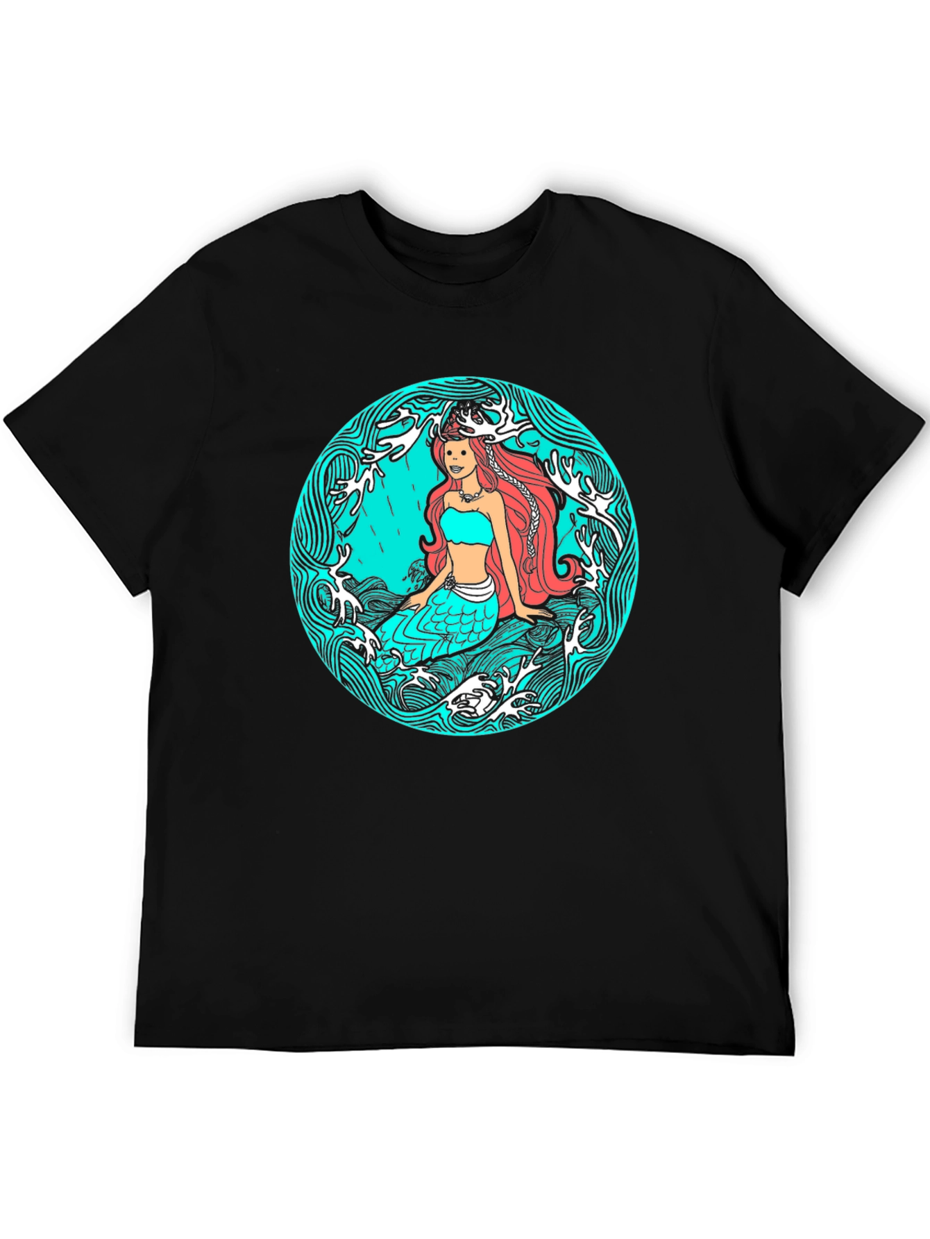 Mermaid Graphic Tee - Artistic Ocean Design