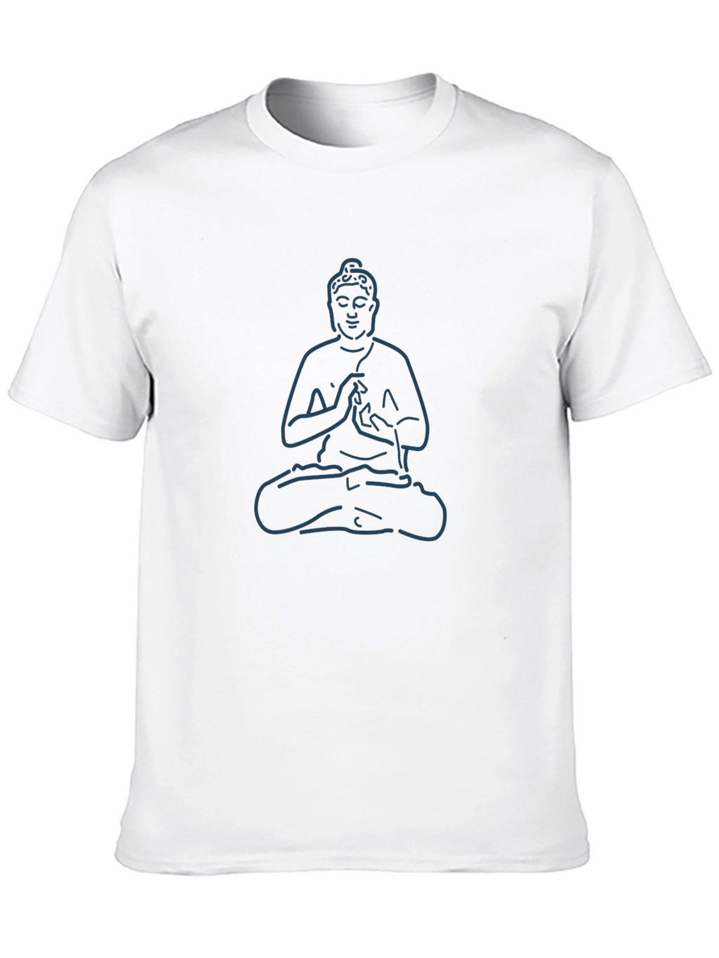 Buddha Outline Graphic Tee - Black