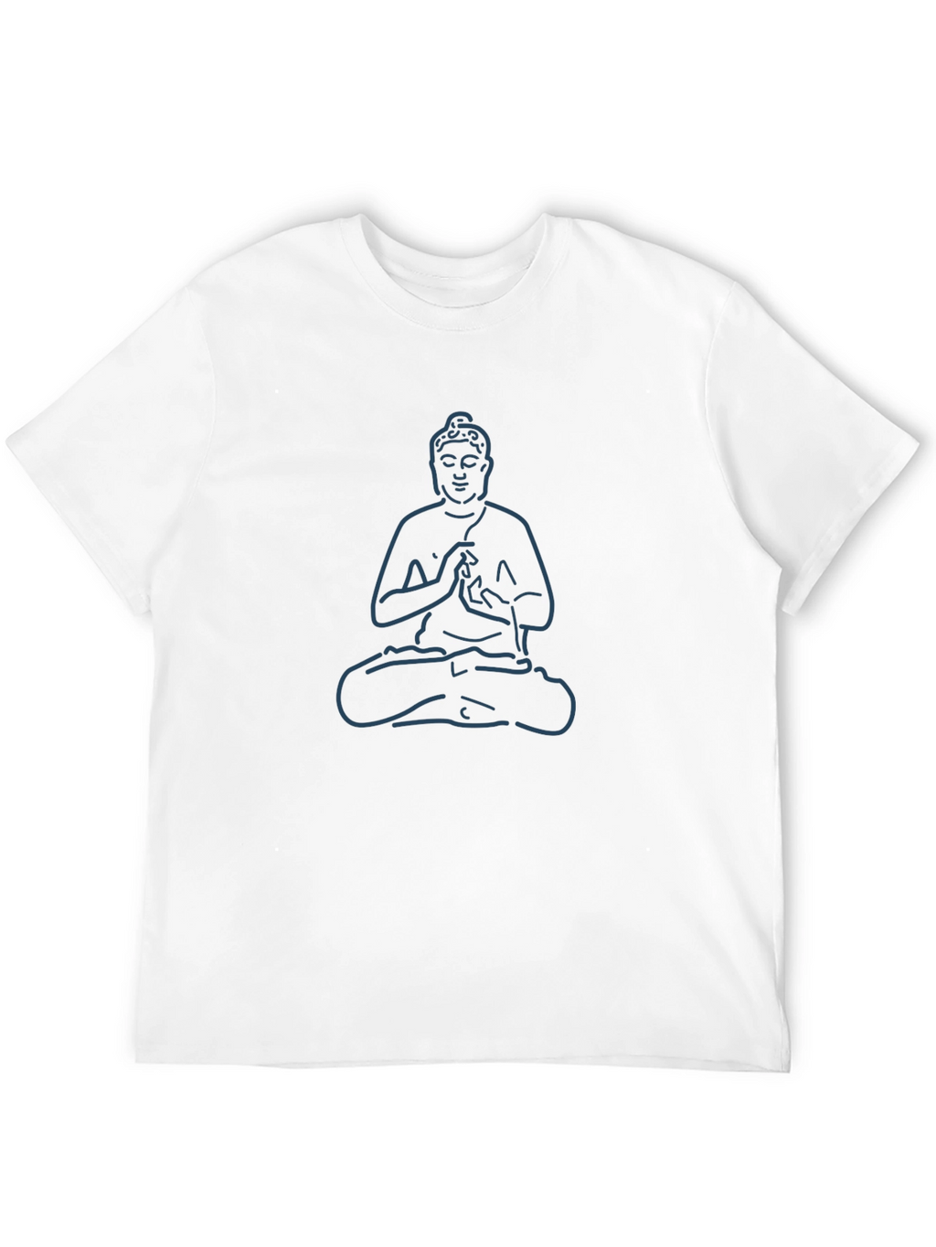 Buddha Outline Graphic Tee - Black