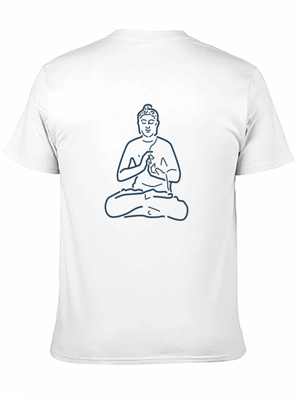 Buddha Outline Graphic Tee - Black