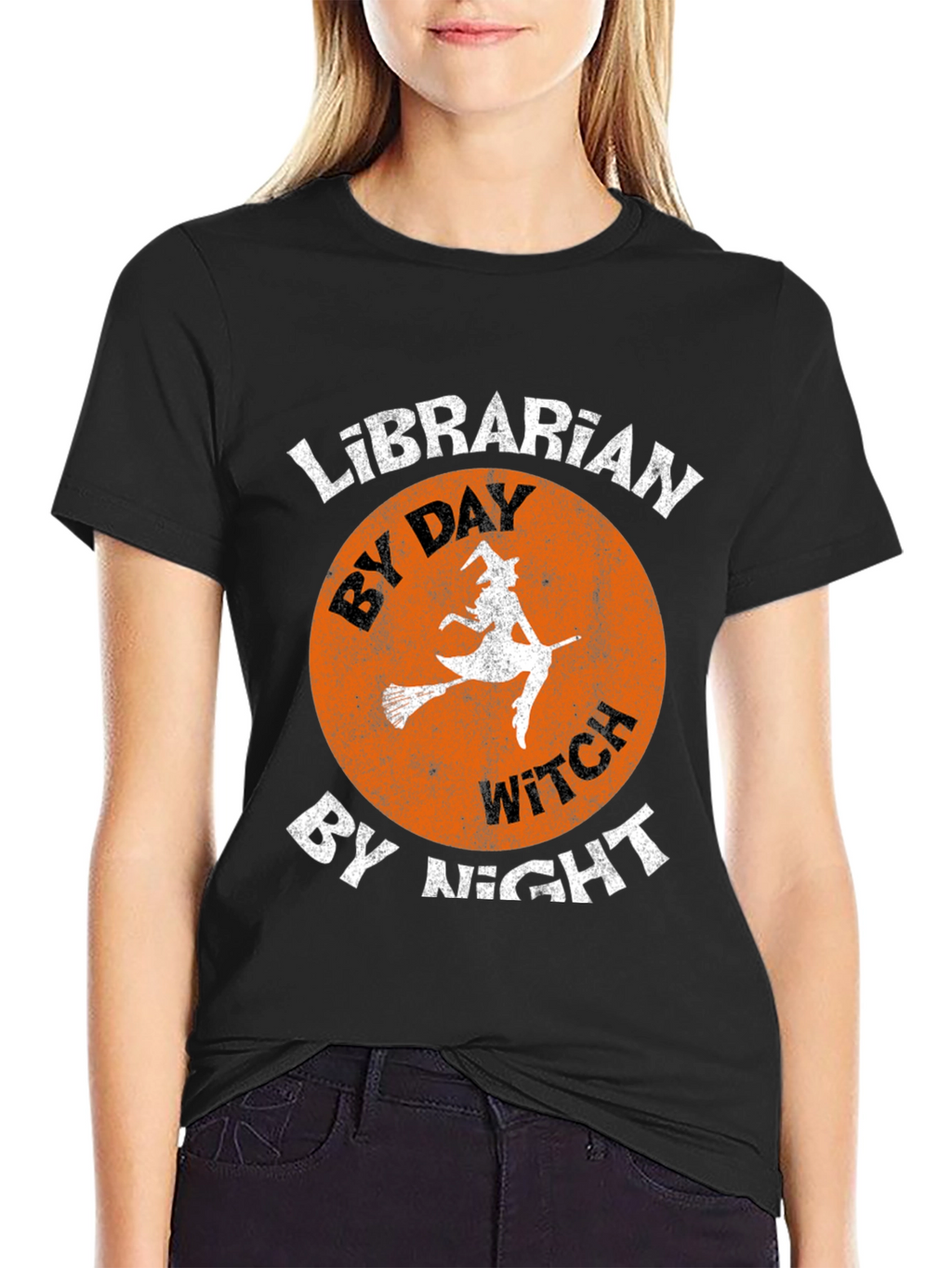 Librarian By Day Witch By Night Halloween T-Shirt