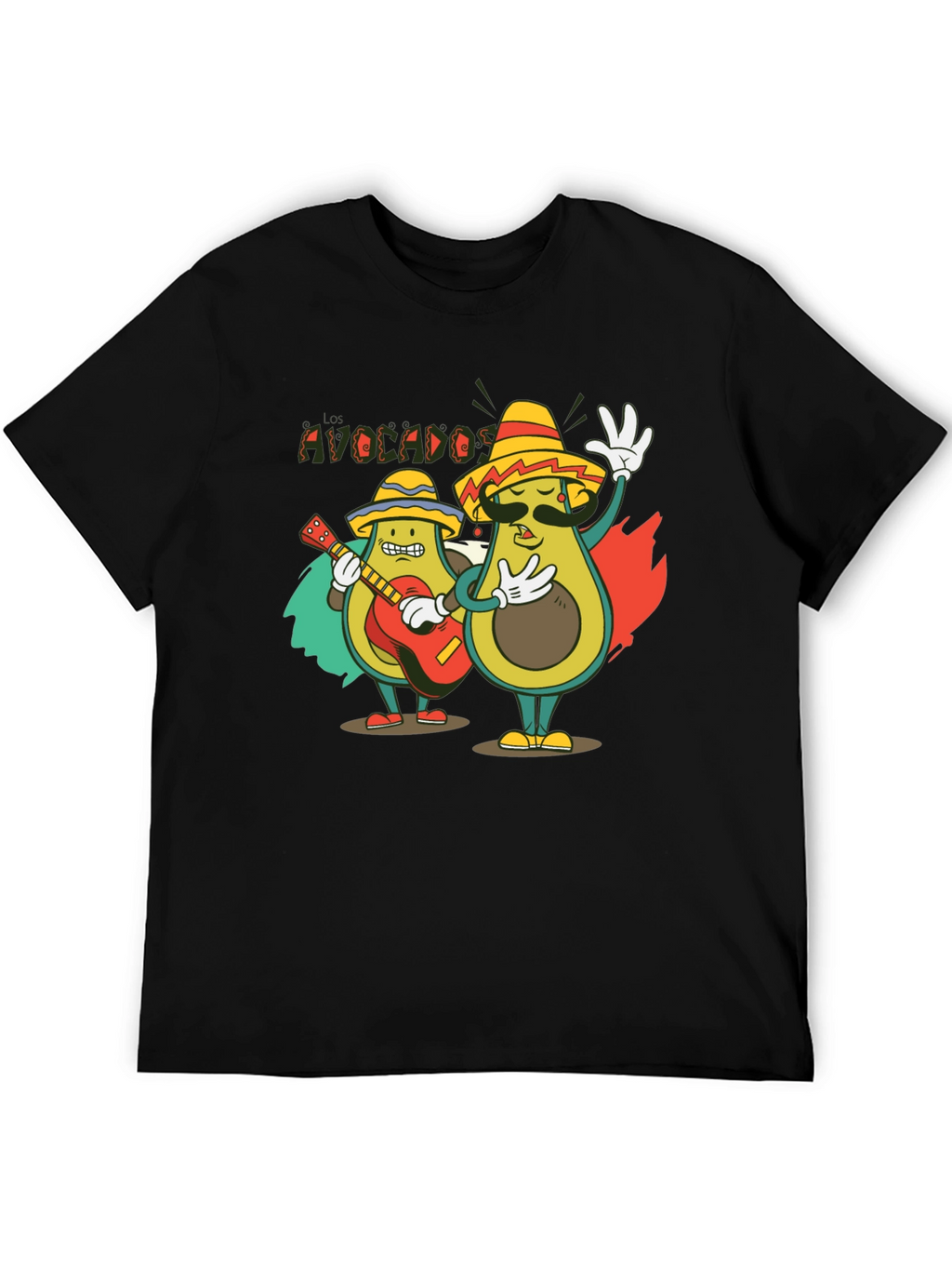 Avocado Mariachi Black T-Shirt