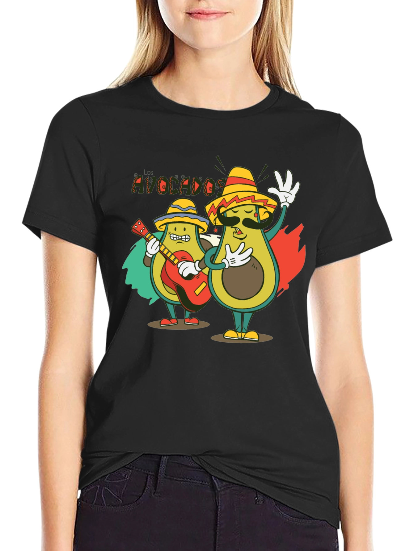 Avocado Mariachi Black T-Shirt