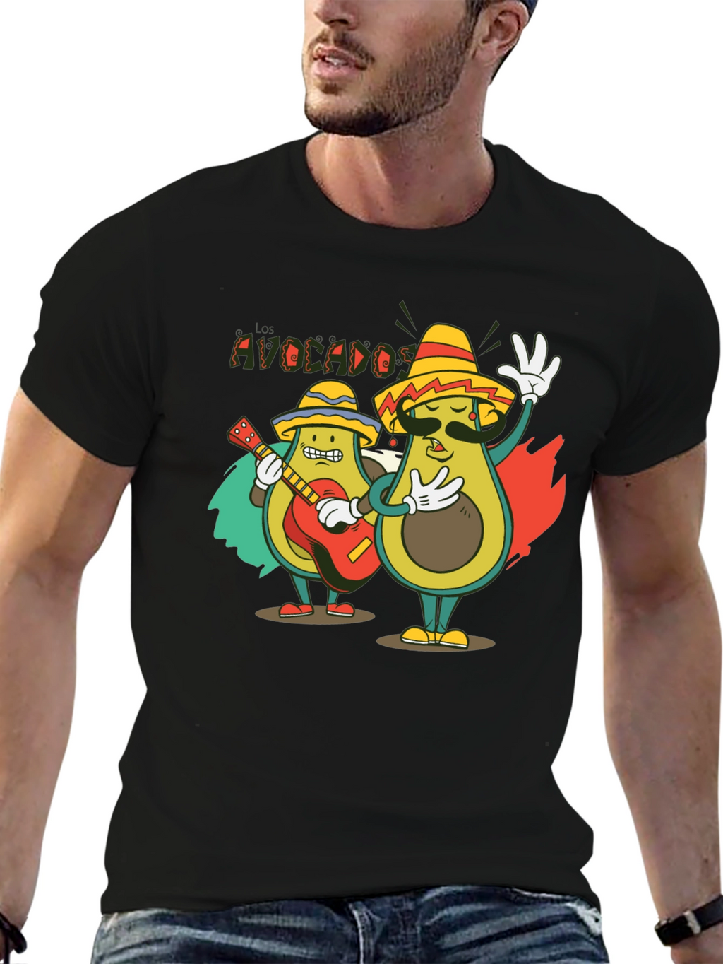 Avocado Mariachi Black T-Shirt