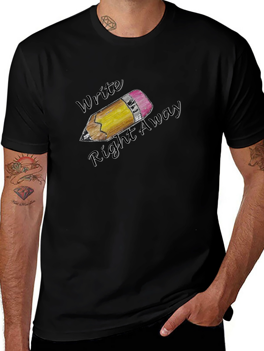 Write Right Away Graphic Tee - Classic Comfort