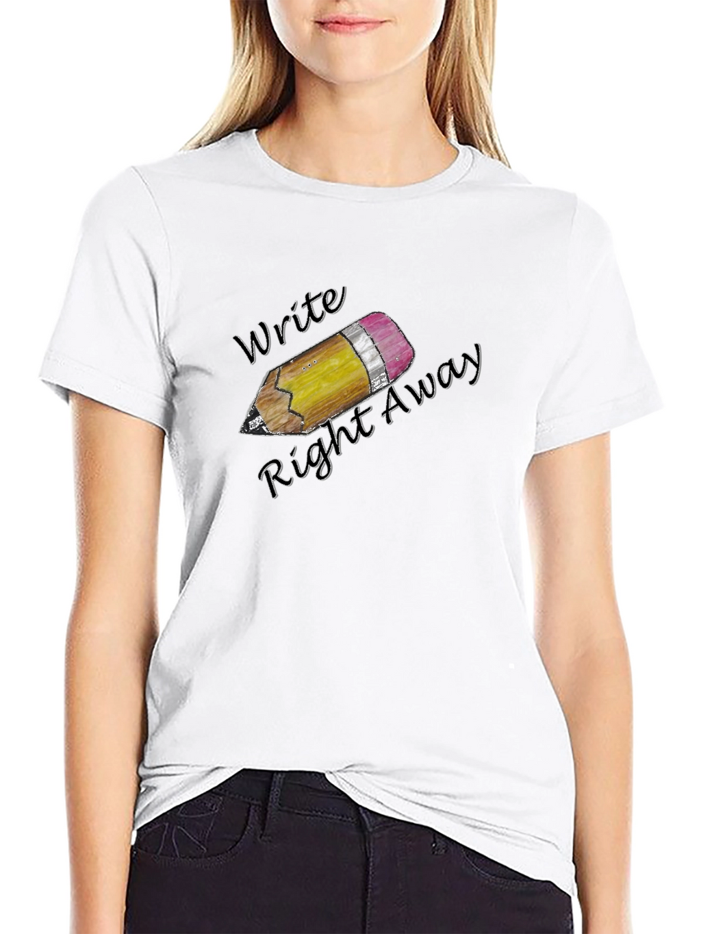 Write Right Away Graphic Tee - Classic Comfort