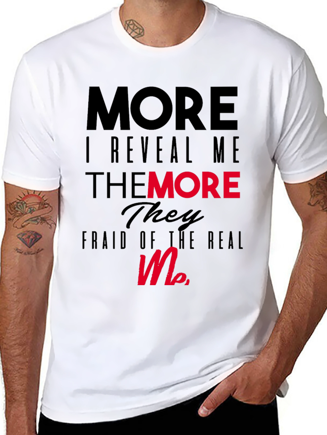 More I Reveal Me Graphic Black T-Shirt