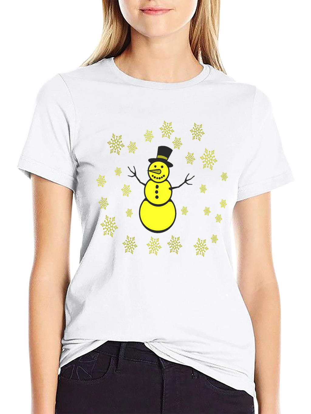 Snowman Snowflake Graphic Tee