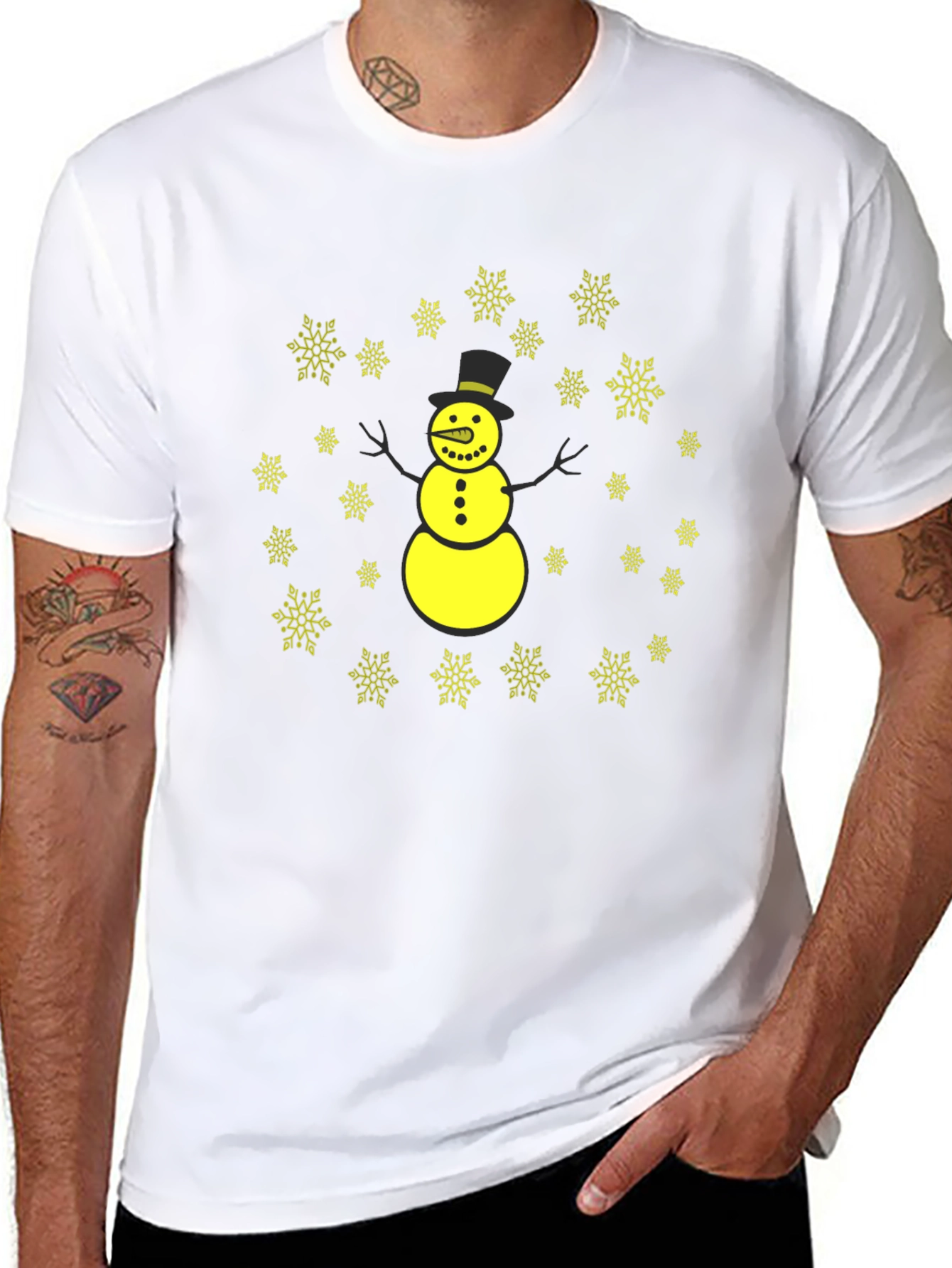 Snowman Snowflake Graphic Tee