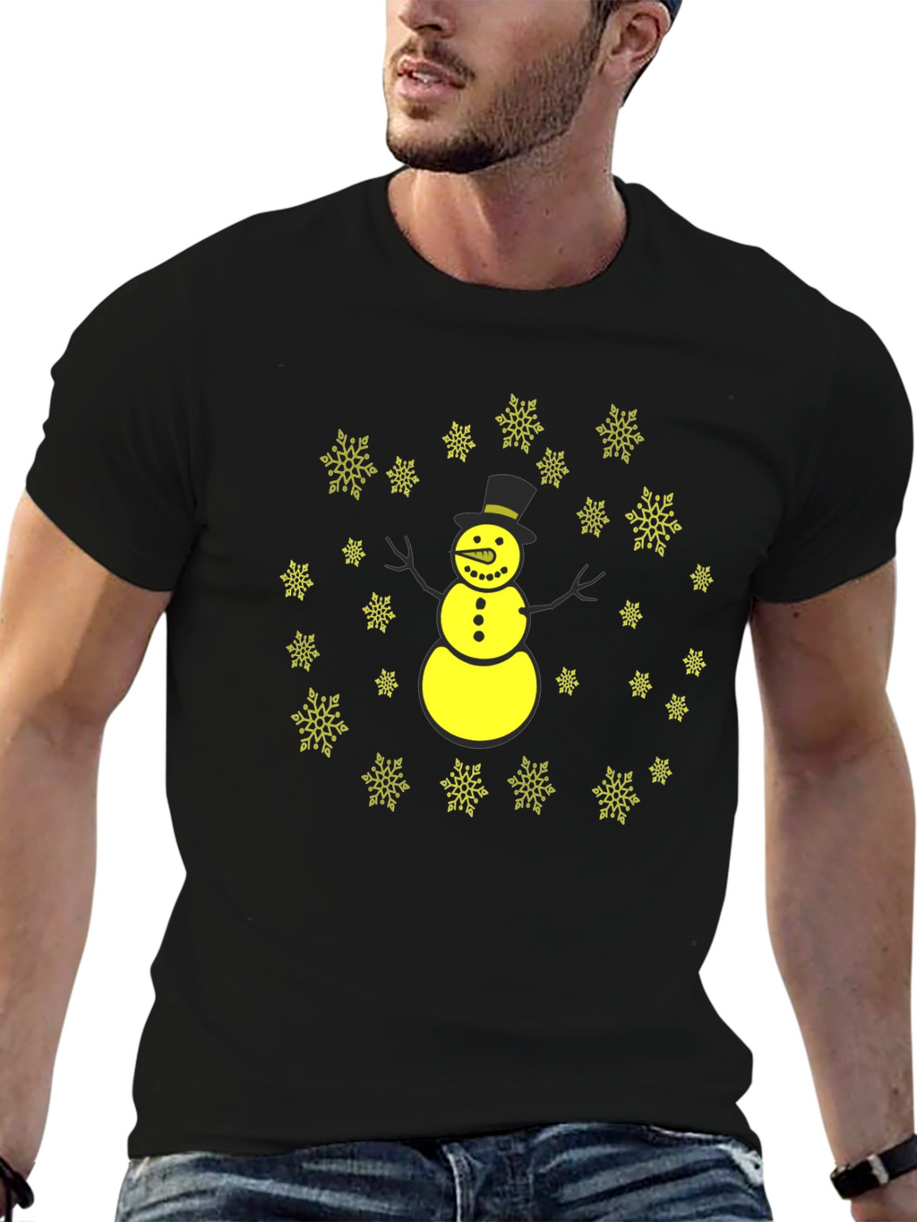 Snowman Snowflake Graphic Tee
