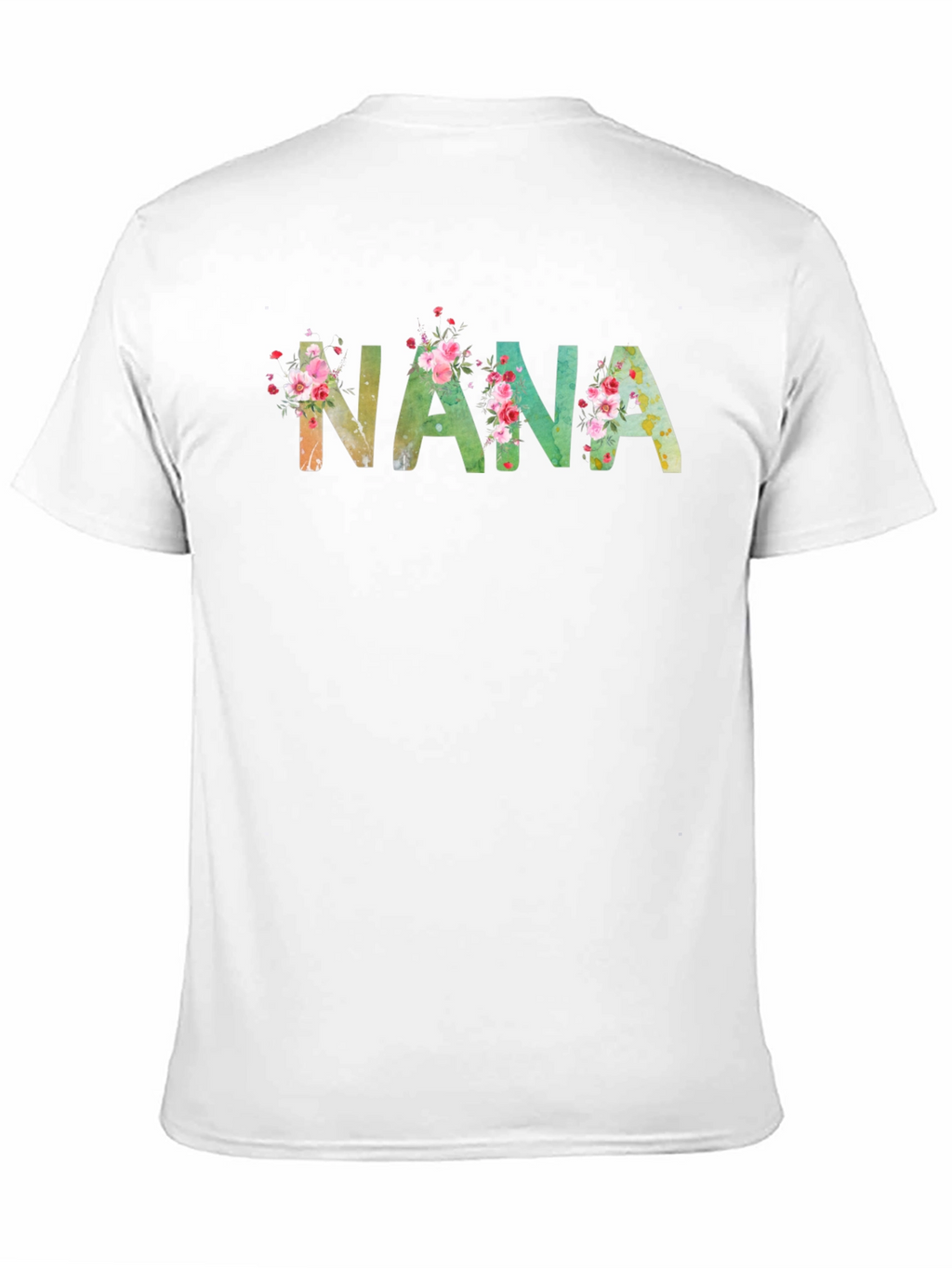 Floral NANA Graphic T-Shirt - Black