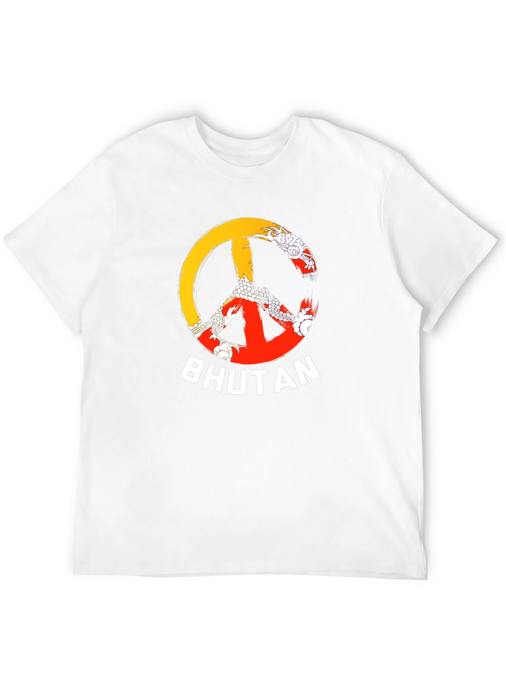 Bhutan Peace Sign T-Shirt - Mens Black Tee