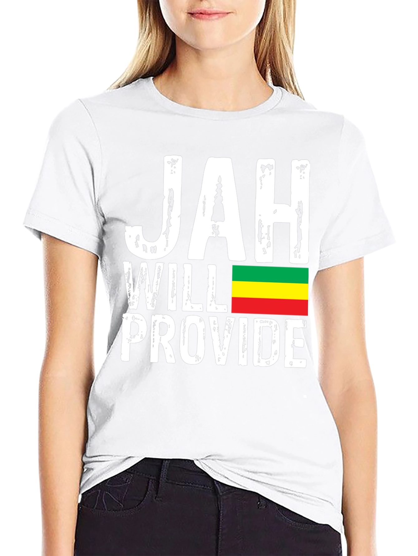 Jah Will Provide Black Graphic Tee